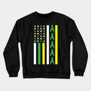 Mardi Gras American Flag Crawfish New Orleans Fat Tuesday Crewneck Sweatshirt